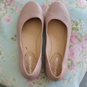 Napoleoni Women's Pink Leather Flats